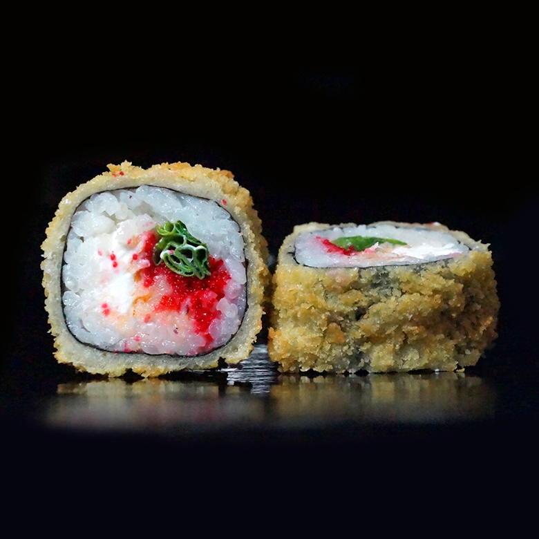 Жареный с лососем